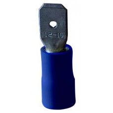 Blue male Spade. For cable 1.5mm - 2.5mm - 100 per pack