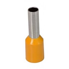 Bootlace terminal Orange 9mm long 3.2mm dia. Cable size 4mm - 100 per pack