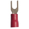 Red fork for 4mm stud. For cable size 0.5mm - 1.5mm - 100 per pack