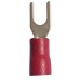 Red fork for 4mm stud. For cable size 0.5mm - 1.5mm - 100 per pack