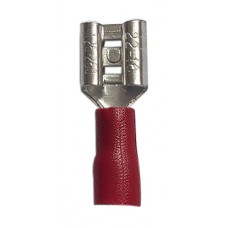 Red Female Spade. For cable size 0.5mm - 1.5mm - 100 per pack