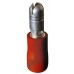 Red Male Bullet 4mm. For cable size 0.5mm - 1.5mm - 100 per pack