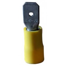 Yellow Male Spade. For cable 4mm - 6mm - 100 per pack