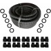 25mm  x 10m PVC Contractor Packs of  corrugated conduit with 10 glands **BLACK**