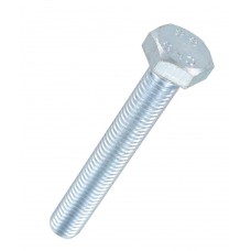 M6 x 30mm Hex Bolt BZP _ High Tensile Steel _ To DIN 933 - 100 per pack