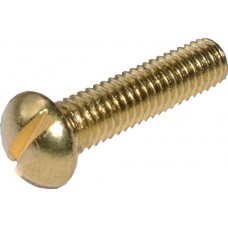 M4 x 25mm Slotted Pan Head Screw to DIN 85 _ BRASS  - 100 per pack