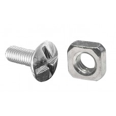 Roofing Bolt M6 x 30mm zinc plated c/w square nut  - 100 per pack