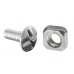 Roofing Bolt M6 x 35mm zinc plated c/w square nut  - 100 per pack