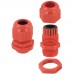 25mm Dome Top IP68 Glands c/w washer for cable size 13-18 RED - 10 per pack