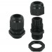 50mm Dome Top IP68 Gland c/w locknut for cable size 32-38 BLACK - 10 per pack