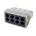 8 Conductors Push In clear connectors for solid and stranded wires - Re-usable  - 50 per pack