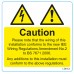 Warning Labels - Harmonised Cable 75mm x 75mm (5 per roll)