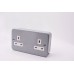 2G 13A Metal Clad Socket  NO SWITCH 